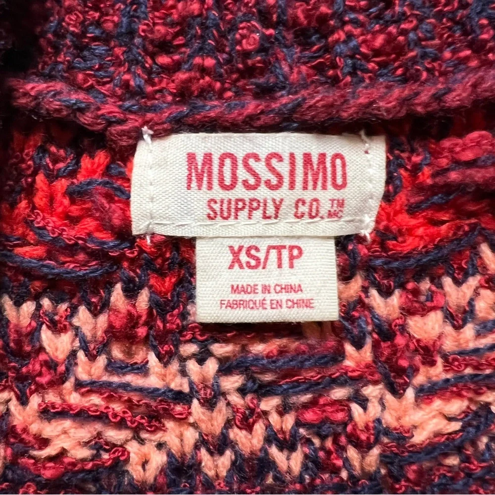 Mossimo Supply Co. Red and Brown Cardigan Sweater Southwest - Picture 2 of 5